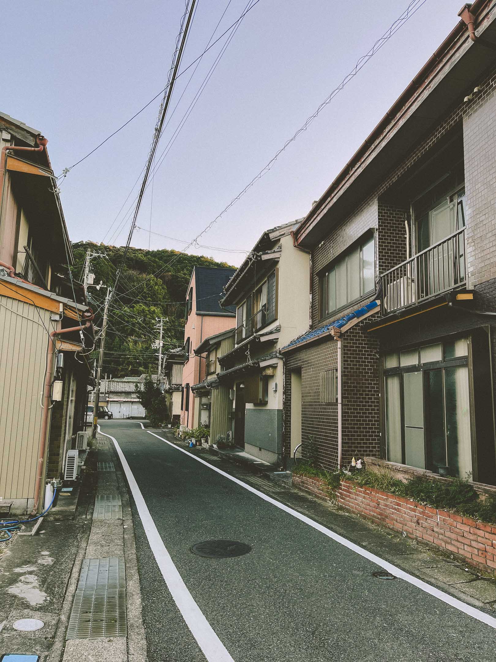 徳島県海陽町の町並み（民家が並ぶ）